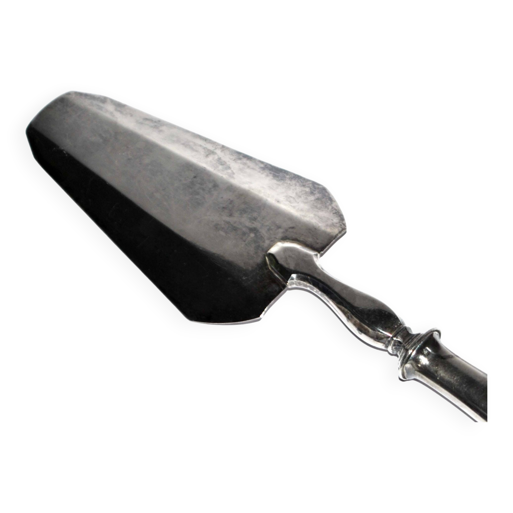 ART DECO pie server in silver metal - geometric decoration 1920-1930