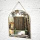 Mirror with golden edge