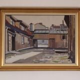 Original Oil on Canvas – “Side Street” by Yo Johansson – Signed, Framed