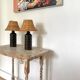 Lampe de table en grès, Elpe AB suédois des années 1960, ensemble de 2