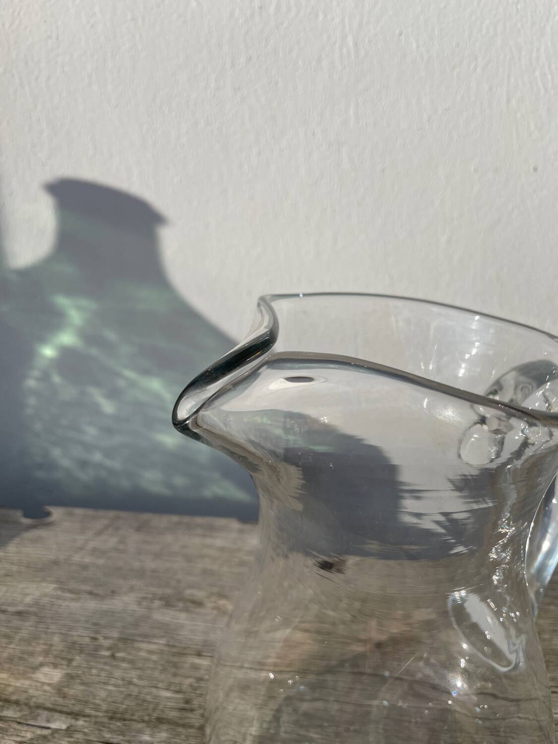 Clear Murano glass pitcher, 1960