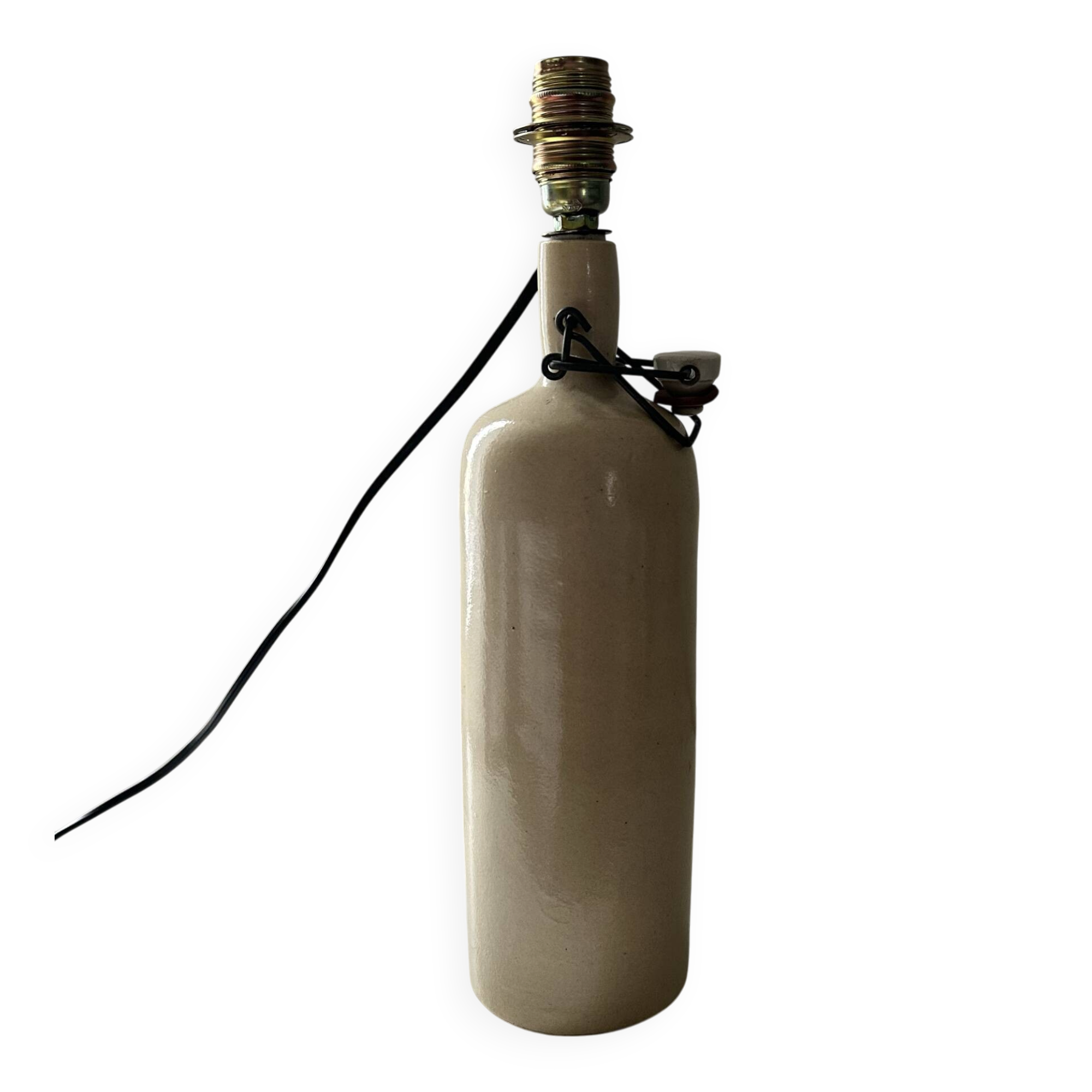 Bottle lamp base in stoneware