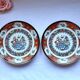 2 assiettes chinoises peintes à la main début 20ème siècle famille rose en parfait état