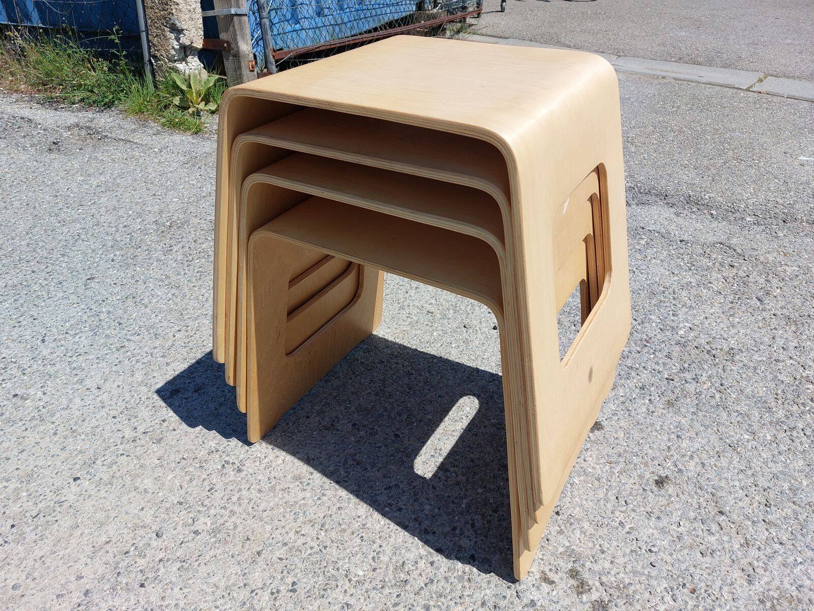 Set of 4 Benjamin stools - by Lisa Norinder for Ikea - 1990s/2000s