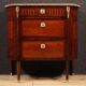 Petite commode française Napoléon III du XIXe siècle avec dessus en marbre