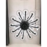 Contemporary Black Curls Murano Glass Chandelier