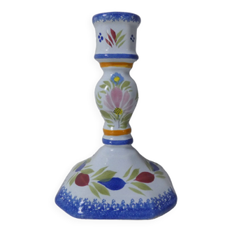 Henriot Quimper earthenware candlestick