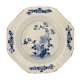 Hollow porcelain plate "Bleu Blanc" from the blue family, 18th century