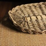 Page 1 of 6 Oval hard wicker tray with two handles