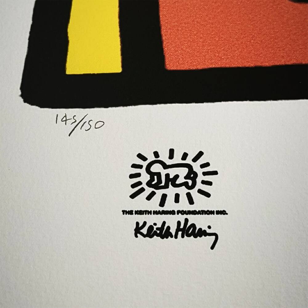 Keith Haring Lithograph Limited Edition, Numbered with Pencil, 1990s