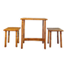 Set table bistrot et 2 tabouret en bambou 1930
