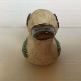 Ceramic duck zoomorphic candle holder signed Paul Perret