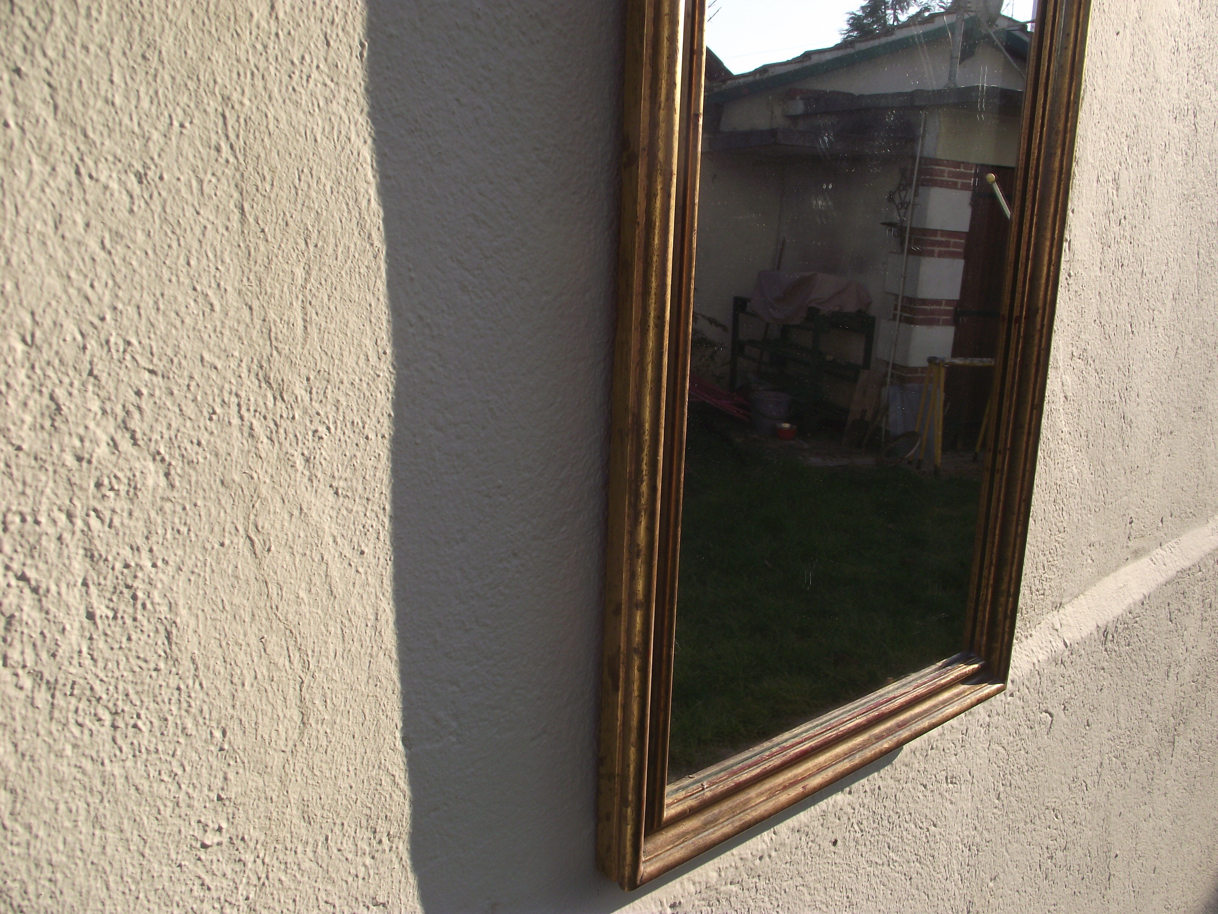Golden mirror from the 50s/60s 40x70cm