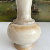 Vintage alabaster-style resin vase