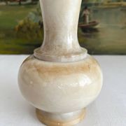 Vintage alabaster-style resin vase