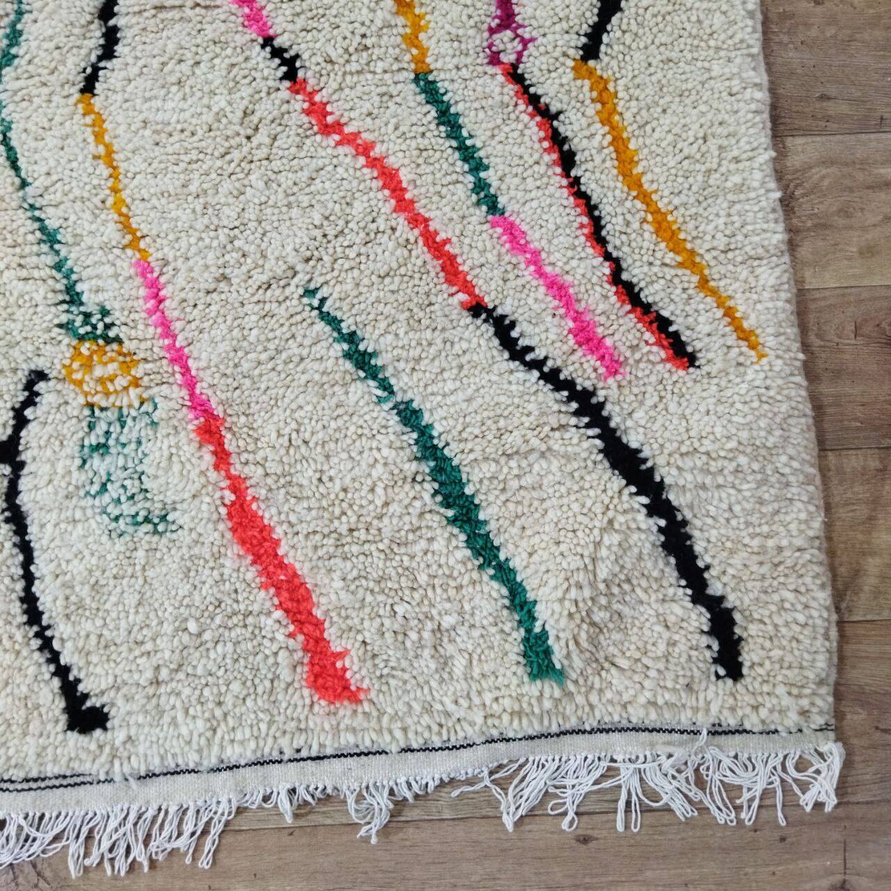 Handmade wool Berber rug 290x190 cm