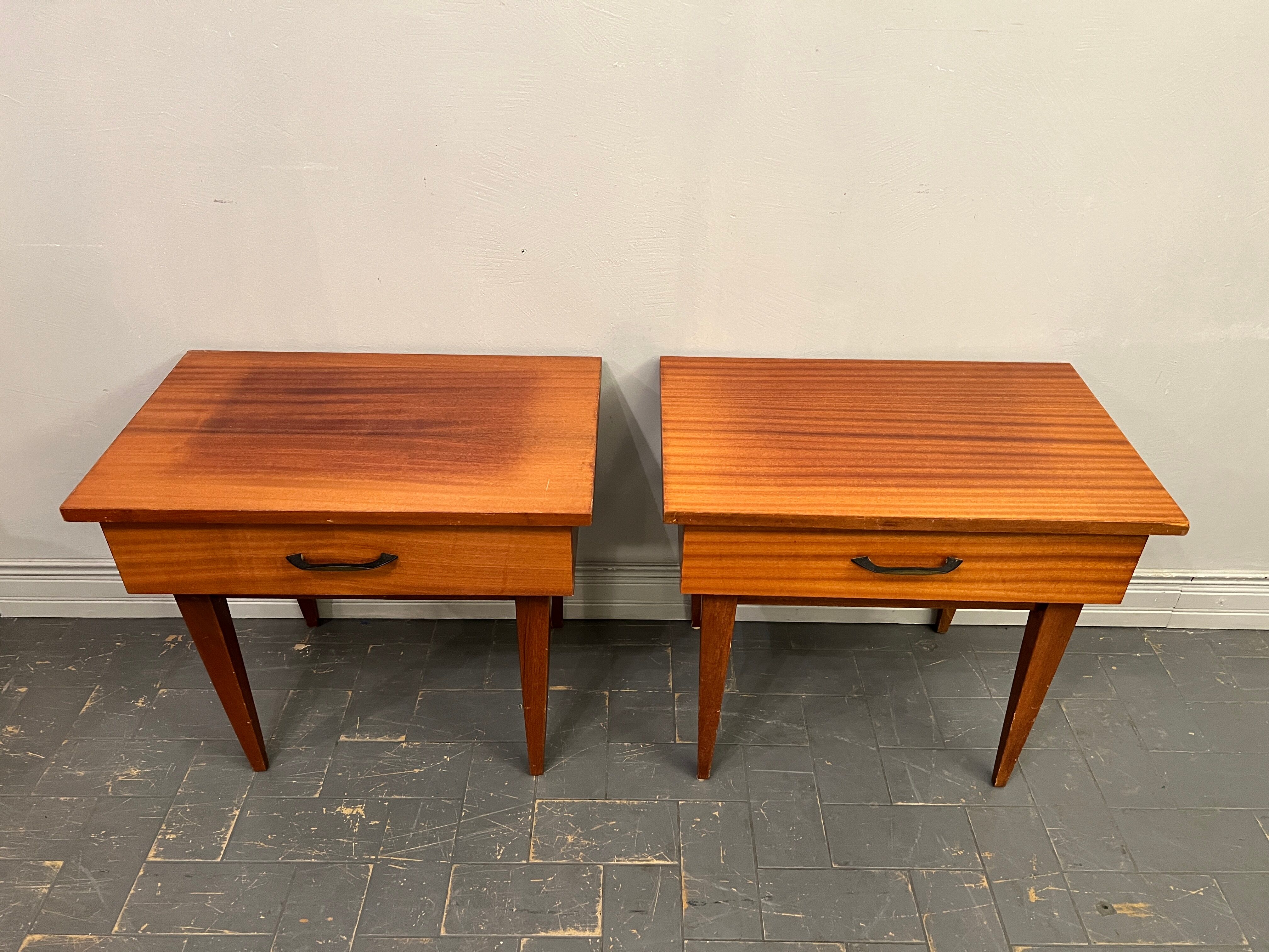Pair of vintage bedside tables