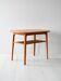 1960s Scandinavian oak coffee table with slatted shelf
