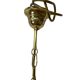 VINTAGE SPUTNIK BRASS CHANDELIER WITH PINK SHADES