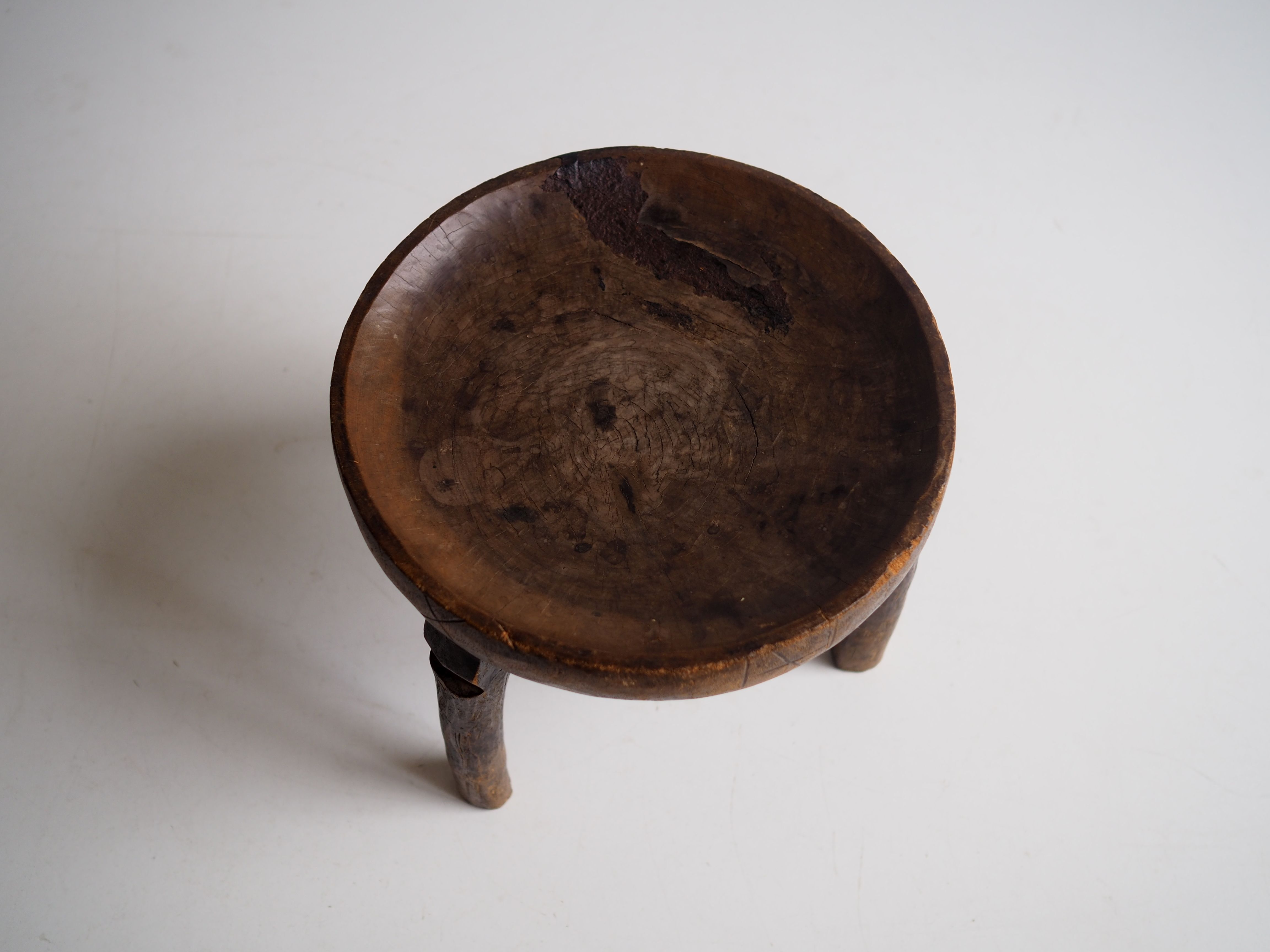 Wa-Hehe tribal carved tripod stool, Tanzania 1950s