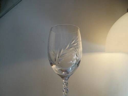 CRISTAL D'ARQUES "Fleury Epi" 6 cooked wine port glasses crystal 7 cl - H 13.5 cm