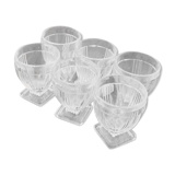 6 chiseled glasses