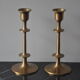 Pair of vintage Scandinavian brass candle holders