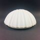 Set of 3 Large Opaline Glass Shell-Shaped Wall Lights from Limburg, 1970s