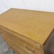Commode 3 tiroirs pieds compas 1960 couleur miel