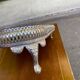 Sculpted silver serving tray