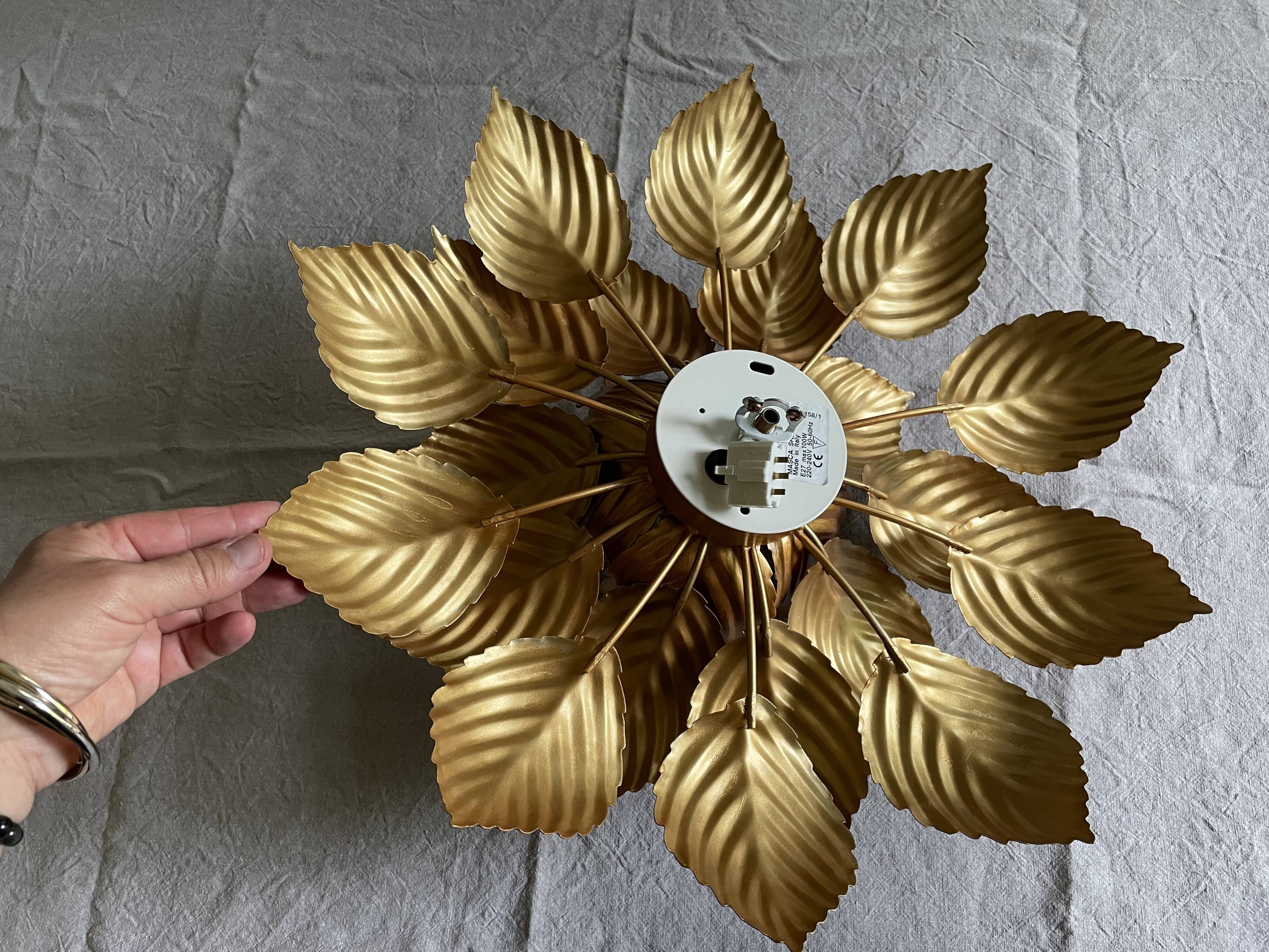 Ceiling lamp or golden flower sconce