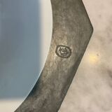 Porcelain and tin decorative plate signed Bavaria hanger system