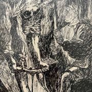 Tableau encre de chine XXe