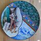 Large earthenware dish - bullfighting