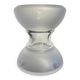 Diabolo design crystal vase from the 80s