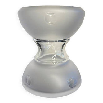 Diabolo design crystal vase from the 80s