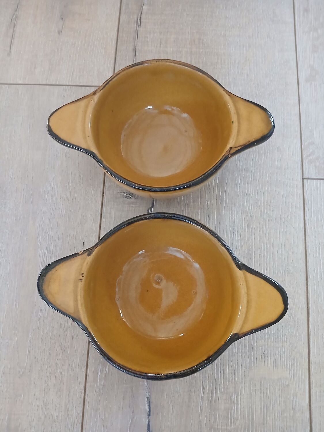 2 antique earthenware bowls