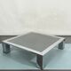 Mid-century chrome and dark mirror glass side table attributed to Saporiti. Italy 1970s