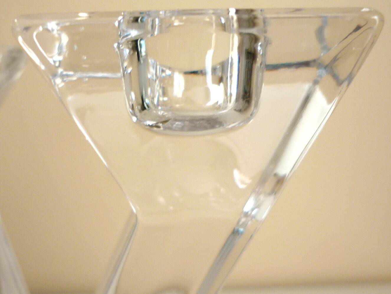 Pair of candlesticks, candelabra, crystal signed Villeroy & Boch, design and chic