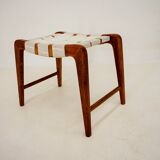 1940s, Jan Vanek Sculptural Oak Stool or Ottoman, Czechoslovakia