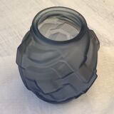 Art deco blue glass vase