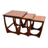 Teak trundle coffee table