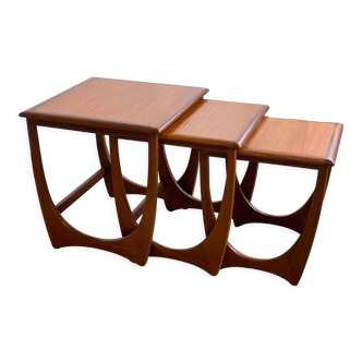 Teak trundle coffee table