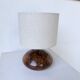 Brutalist olive wood table lamp 1970