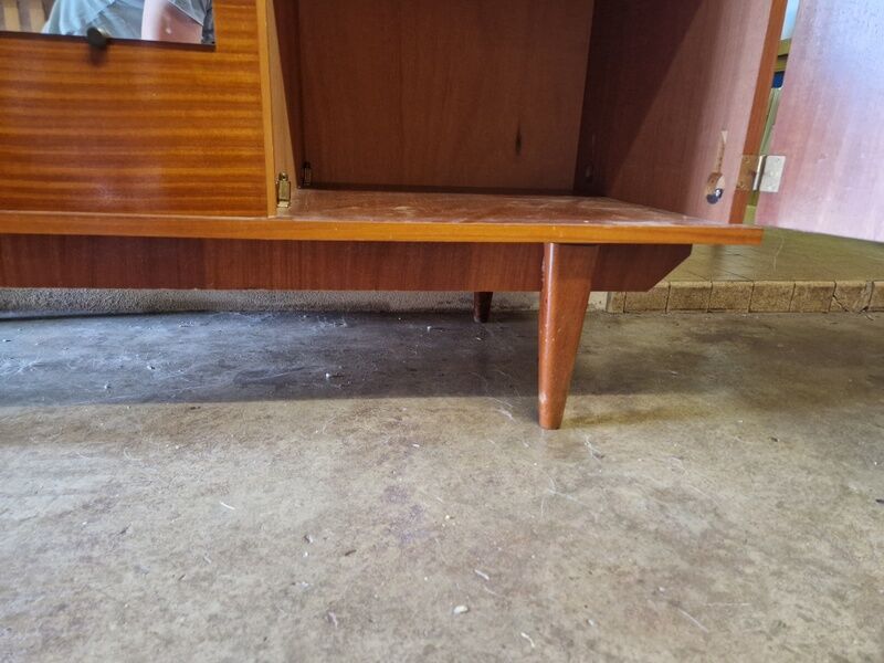 Wardrobe in veneered and inlaid wood 1960s