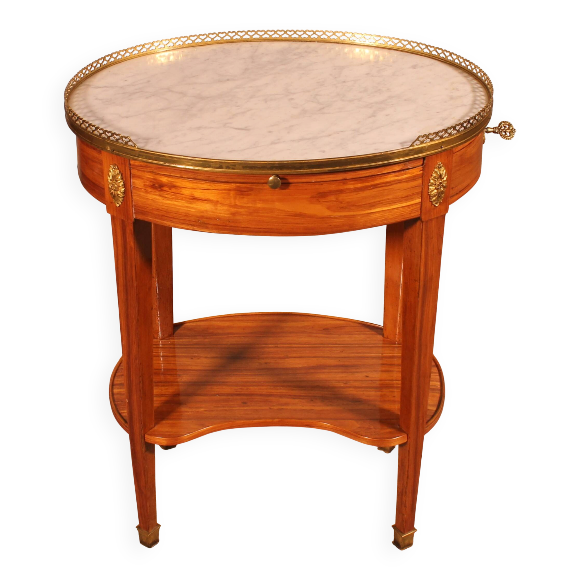Louis XVI Rosewood Side Table With Writing Desk