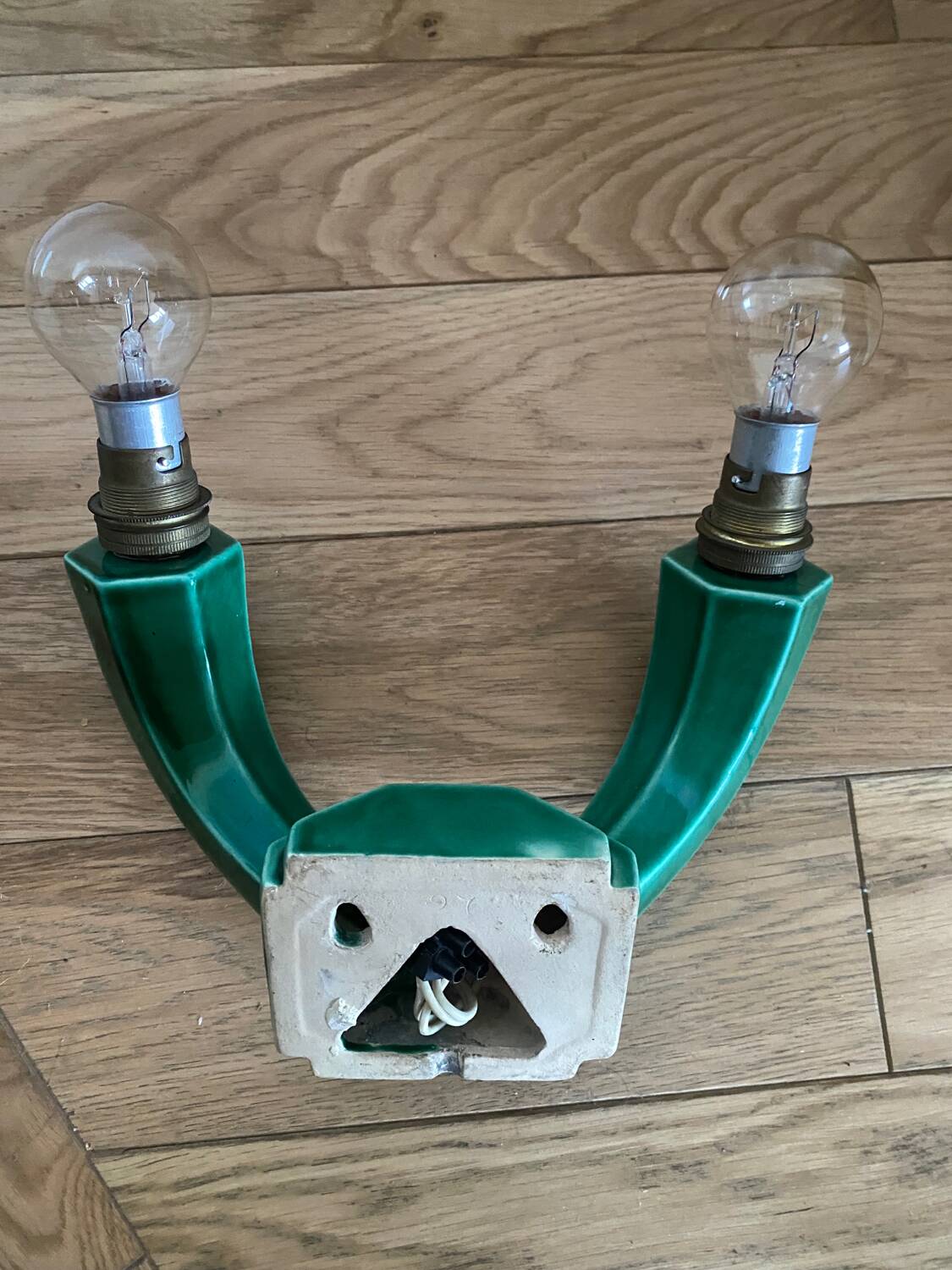 Pair of ceramic wall lights