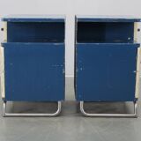Pair of Bauhaus nightstands, Czechoslovakia, 1930s