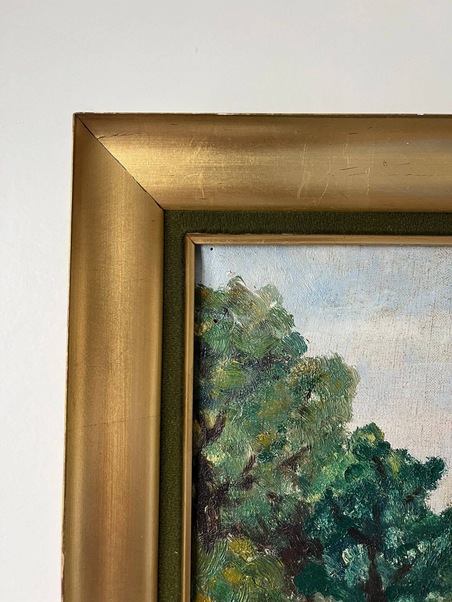 River landscape - Oil on canvas - Early 20th century