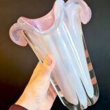 “Fleur Opaline” vase in glass